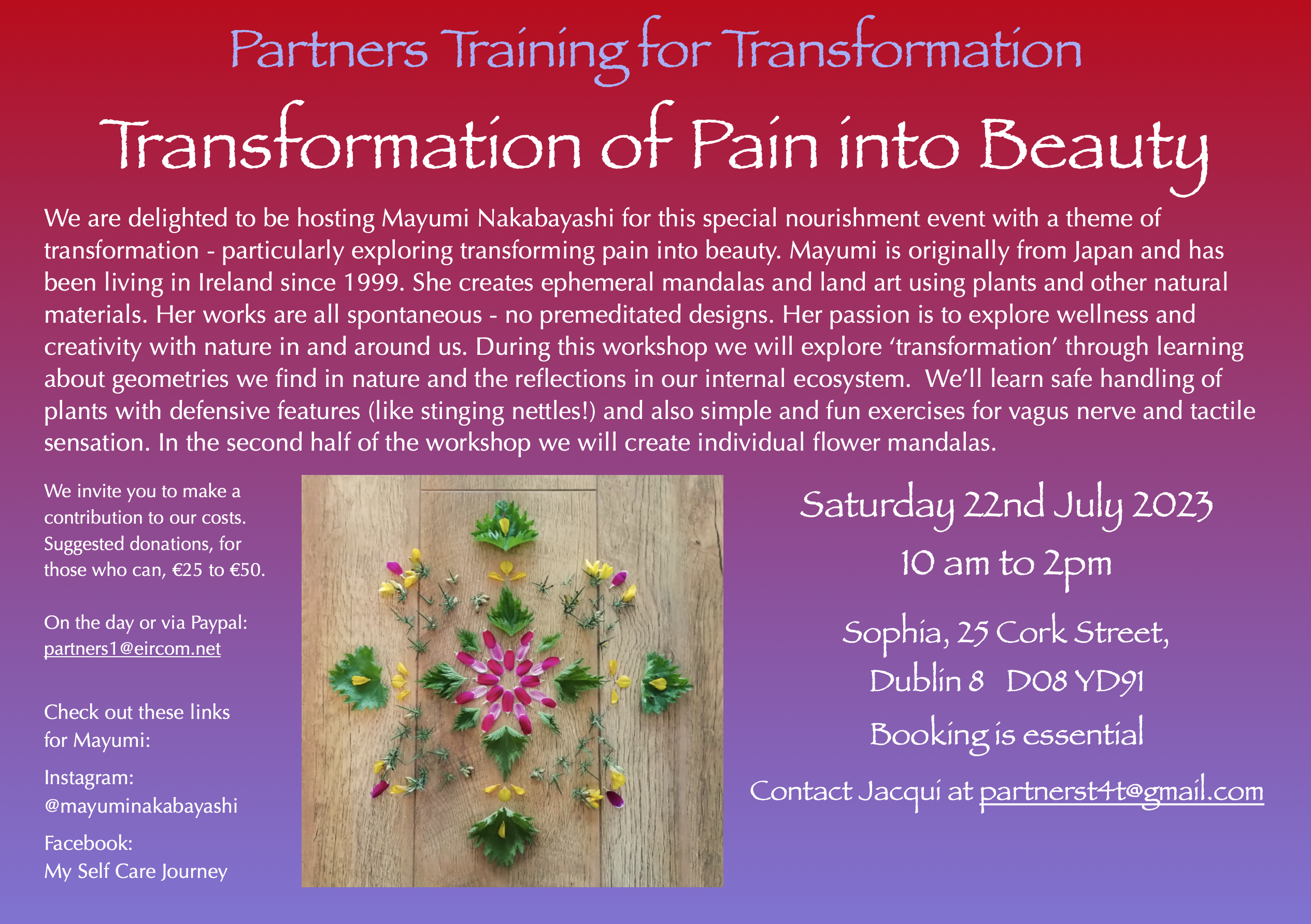 Transformation Pain Beauty Nourishment event image